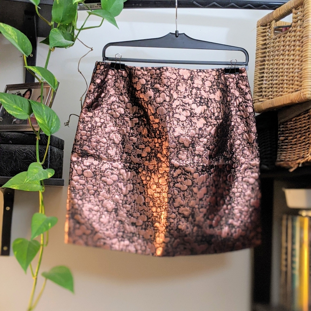 NWT Metallic short skirt